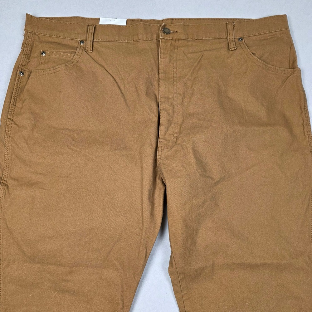 Dickies Mens Duck Carpenter Relaxed Fit Flex Pants 44x30 Brown New With Tags - Picture 2 of 10